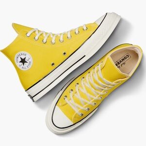 NIB Converse Chuck 70 Bright Golden Egret Canvas Unisex High-Tops 5.5W/3.5M
